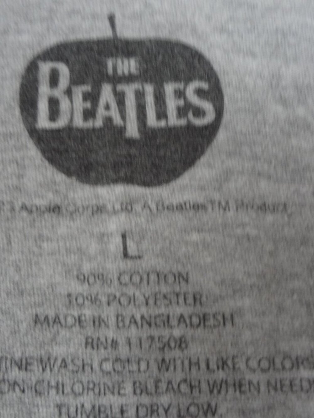 THE BEATLES ABBEY ROAD ALBUM COVER - GRAY LARGE T-SHIRT L858 - Picture 3 of 3